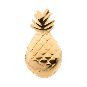 14kt Yellow Gold Threadless Pineapple Top