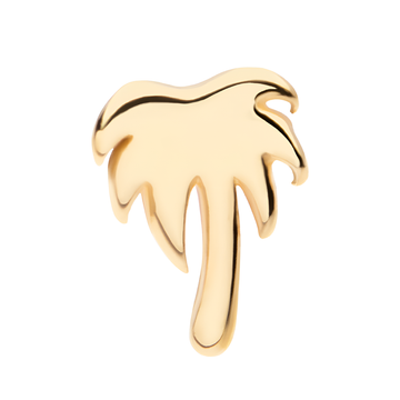 14kt Yellow Gold Threadless Palm Tree Top