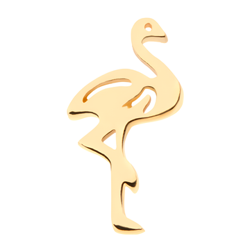 14kt Yellow Gold Threadless Flamingo Top