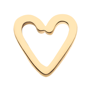 14kt Yellow Gold Threadless Cut Out Heart Top