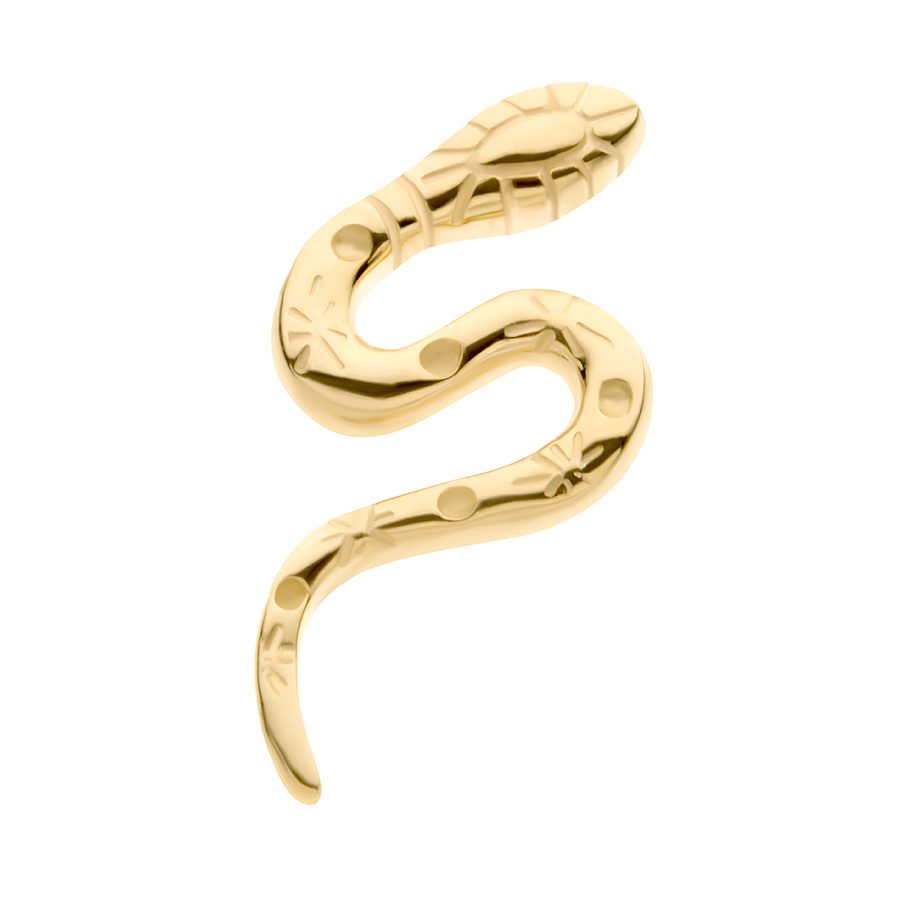 14kt Yellow Gold Threadless Serpent Top