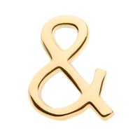 14kt Gold Threadless Ampersand Symbol Top