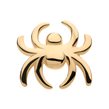 14kt Gold Threadless Spider Top