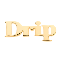 14kt Yellow Gold Threadless "Drip" Top