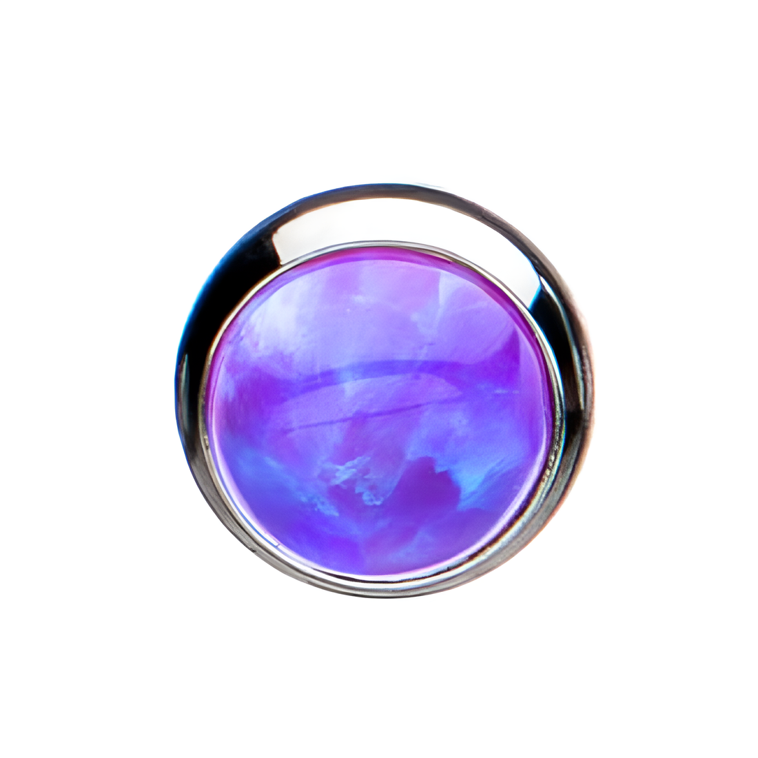 Titanium Threadless Opal Front Facing Top Purple