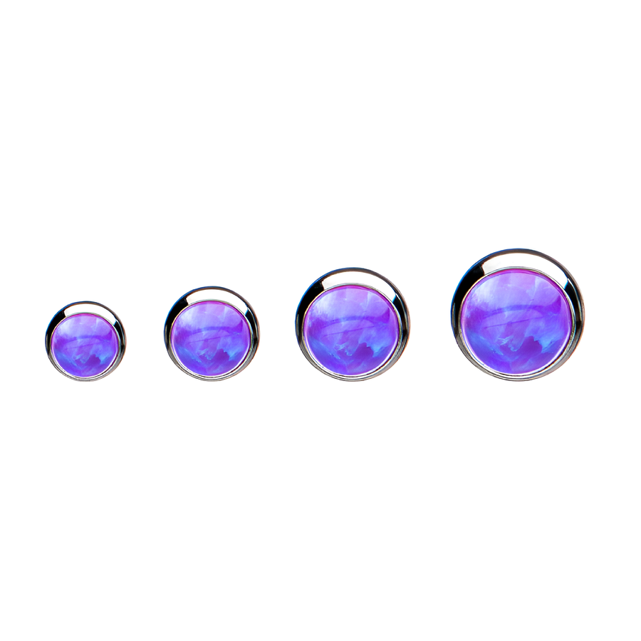 Titanium Threadless Opal Front Facing Top Purple