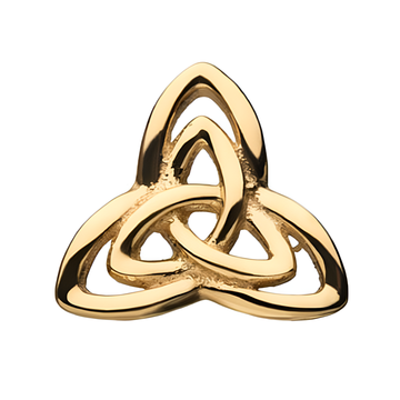 14kt Gold Threadless Trinity Symbol Top Yellow Gold