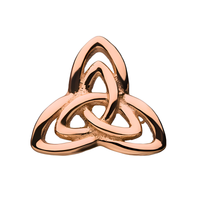 14kt Gold Threadless Trinity Symbol Top Rose Gold