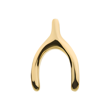 14kt Gold Threadless Wishbone Top Yellow Gold