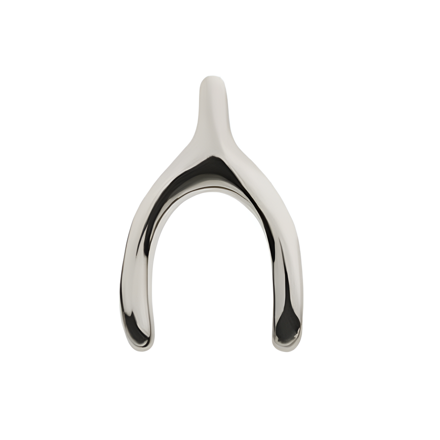 14kt Gold Threadless Wishbone Top White Gold