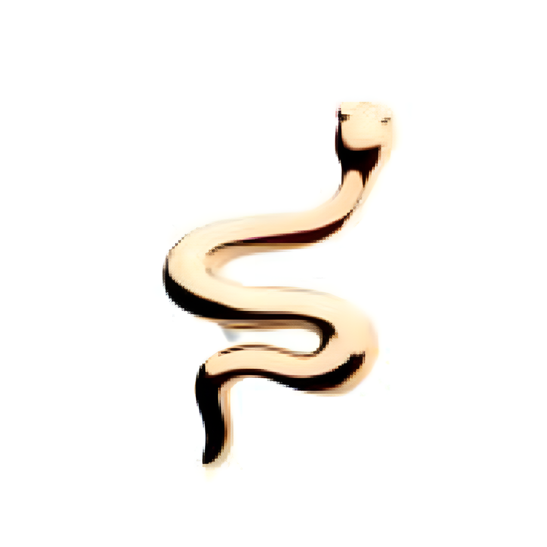 14kt Gold Threadless Snake Top Rose Gold