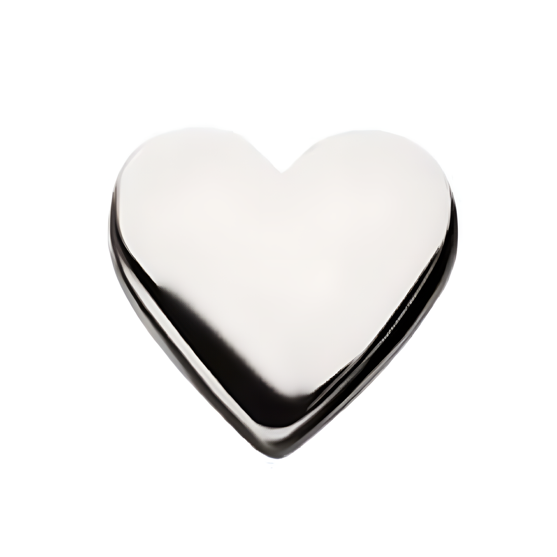 14kt Gold Threadless Heart Top White Gold