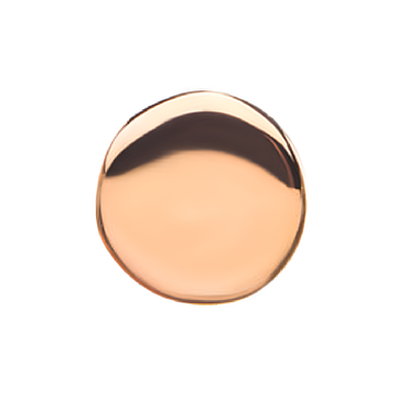 14kt Gold Threadless Disk Top Rose Gold