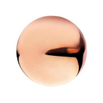 14kt Gold Threadless Ball Top Rose Gold