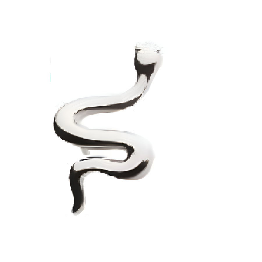 14kt Gold Threadless Snake Top White Gold