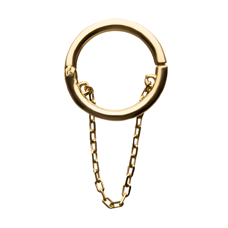 14kt Yellow Gold Chain Hinged Segment Clicker