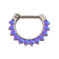 Titanium Prong CZ/Opal Septum Clickers