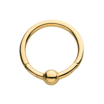 14kt Yellow Gold 3mm Ball Hinged Segment Clicker