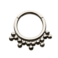 Titanium Cluster Trio Beads Front Facing Hinged Segment Clicker