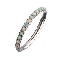 Titanium White Opal Eternity Side Facing Hinged Segment Clicker