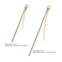 14Kt Yellow Gold with Two Woven Box Chains Charm
