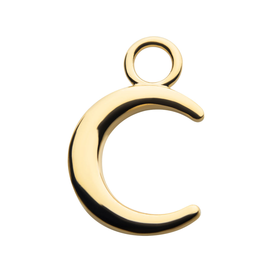 14Kt Yellow Gold Crescent Moon Charm