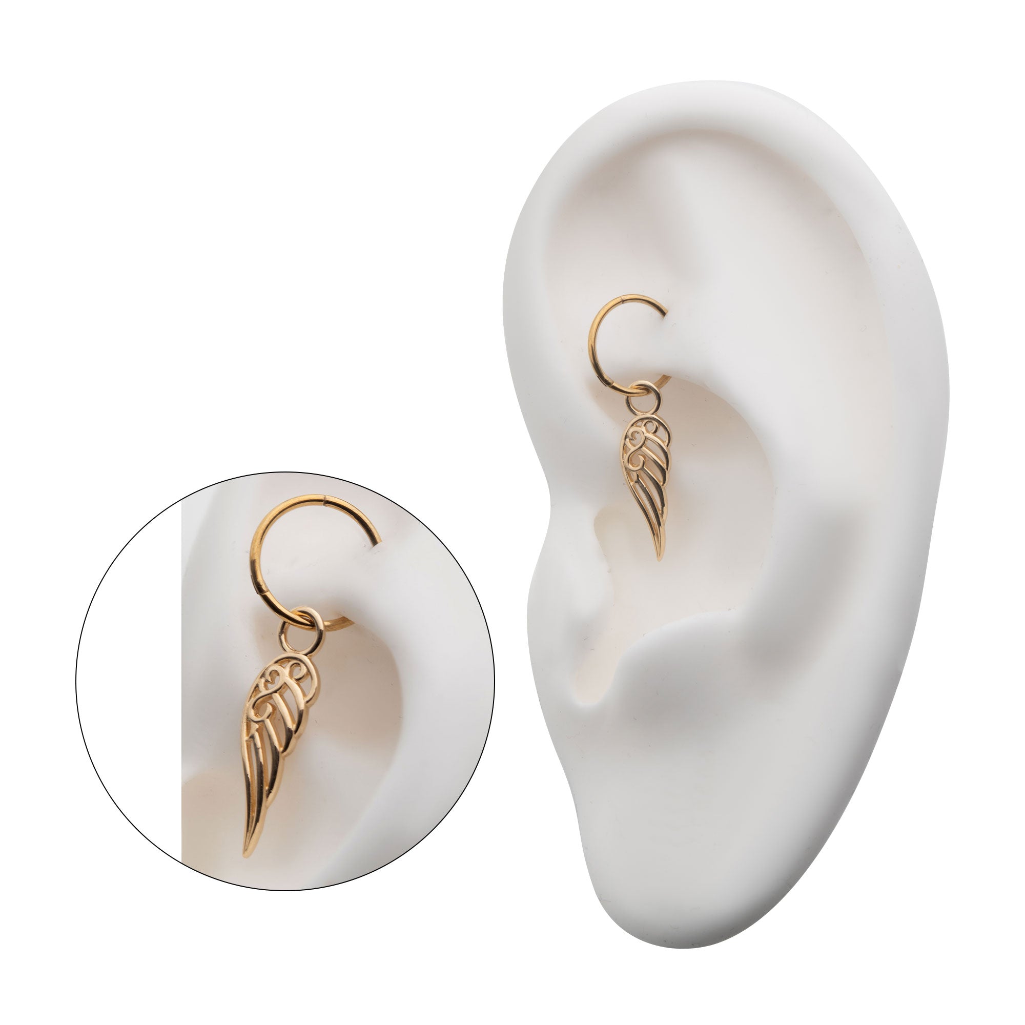 14Kt Yellow Gold Wing Charm