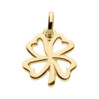 14Kt Yellow Gold 4-Leaf Clover Dangle Charm