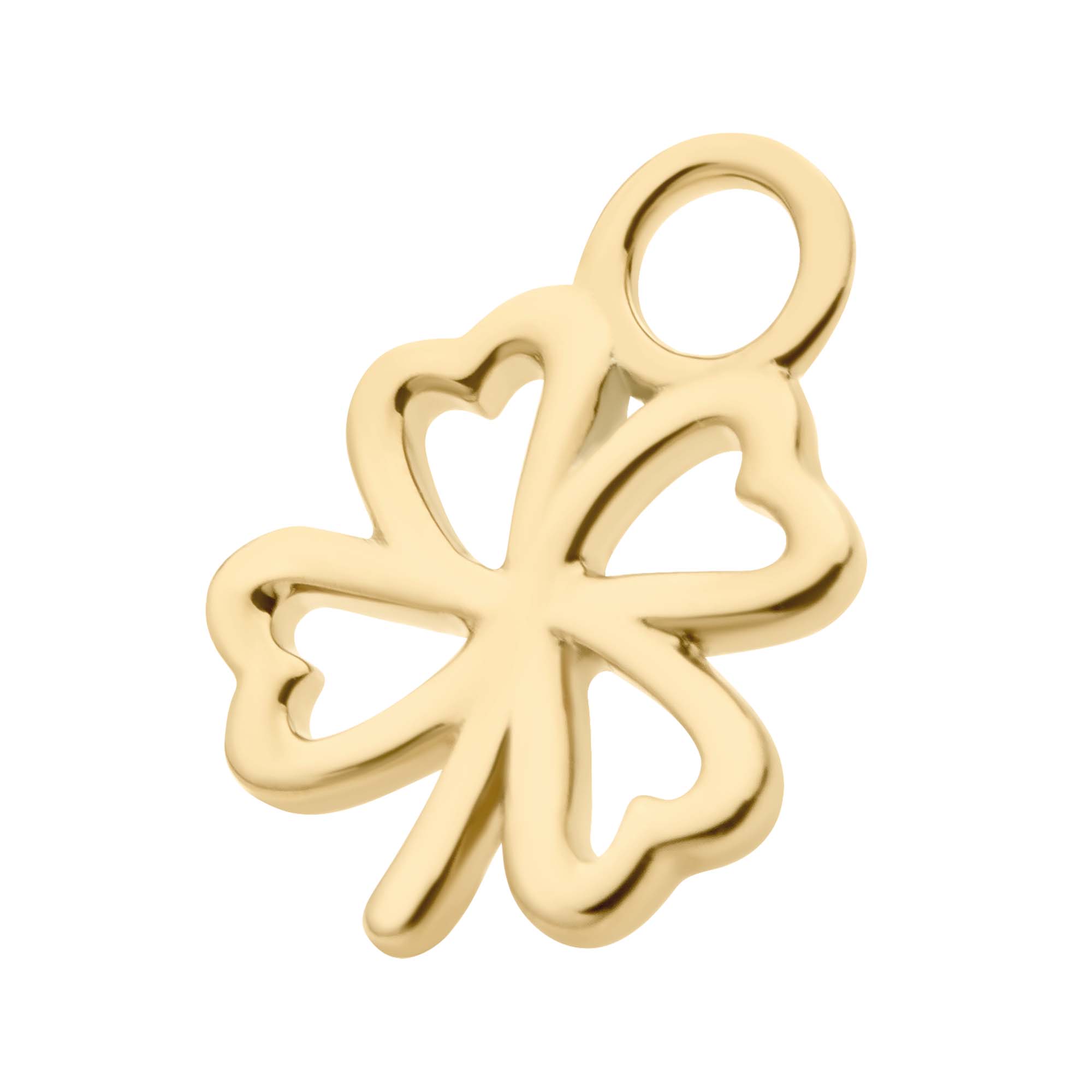 14Kt Yellow Gold 4-Leaf Clover Charm