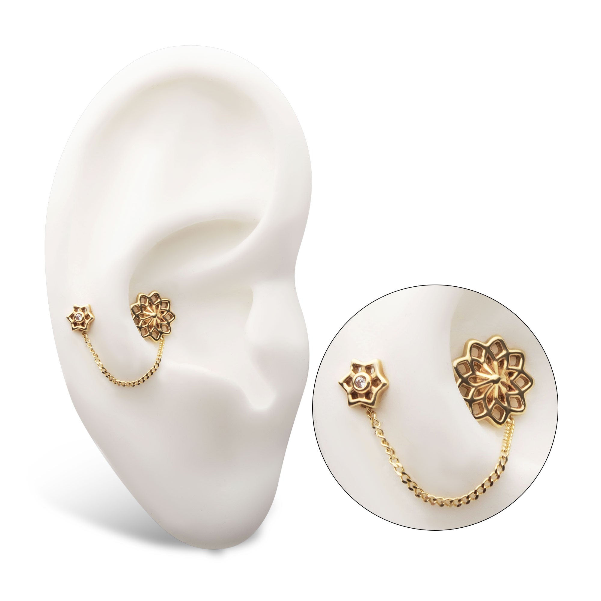 14Kt Gold Curb Chain with O-ring