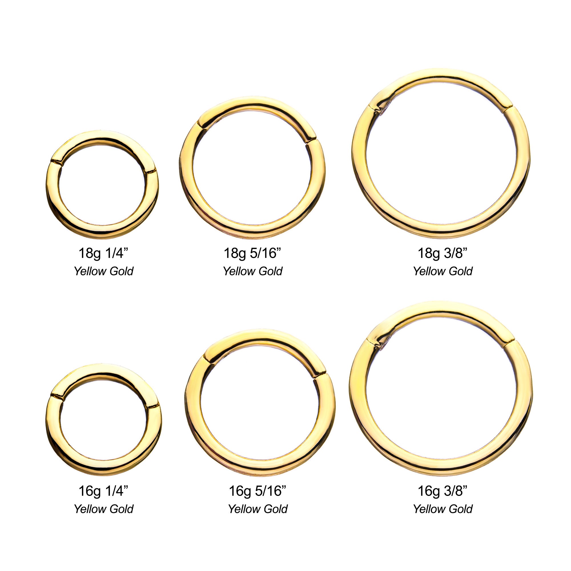 14kt Gold Hinged Segment Clicker