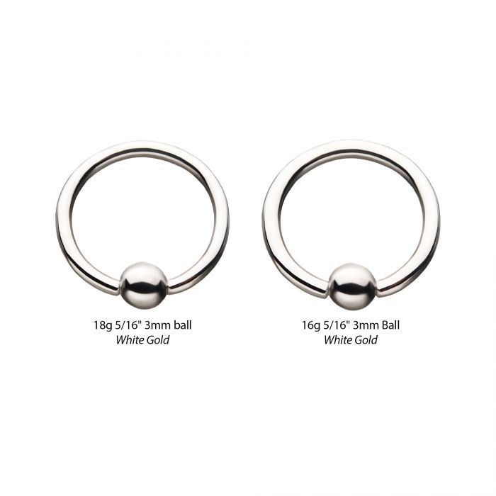 14kt Gold Captive Bead Ring