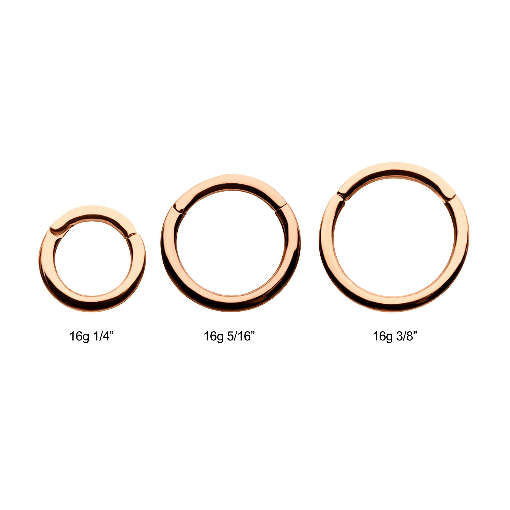 14kt Rose Gold Basic Hinged Segment Clicker