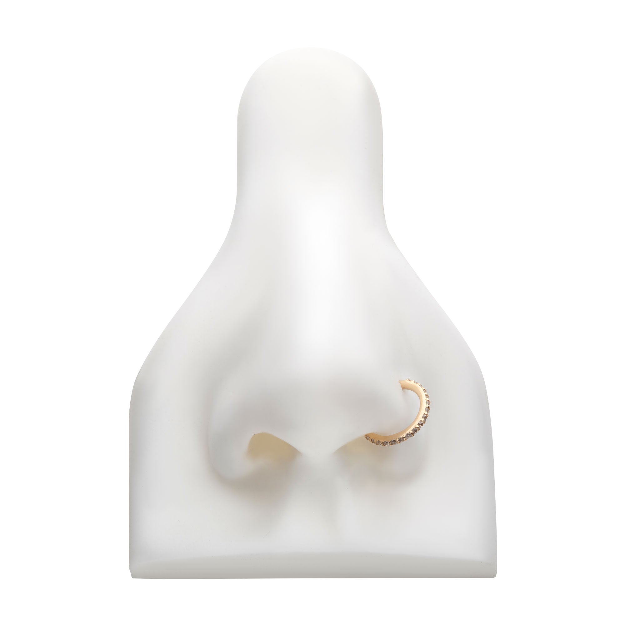 14kt Gold Multi-Clear CZ Hinged Segment Clicker