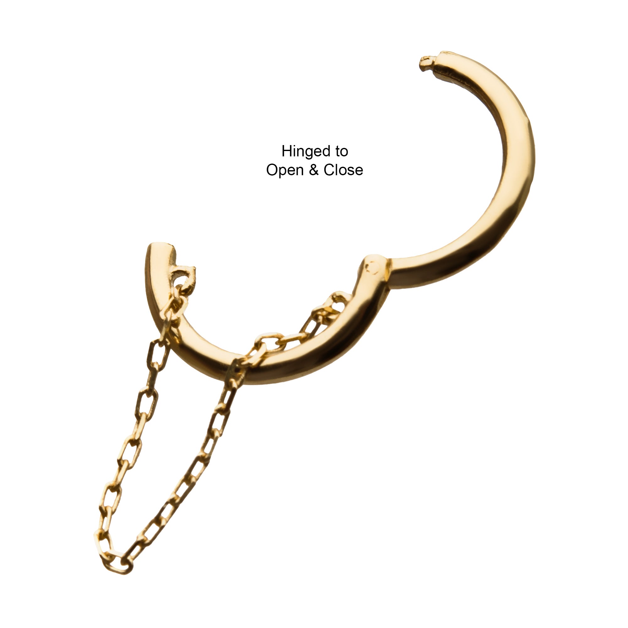 14kt Yellow Gold Chain Hinged Segment Clicker