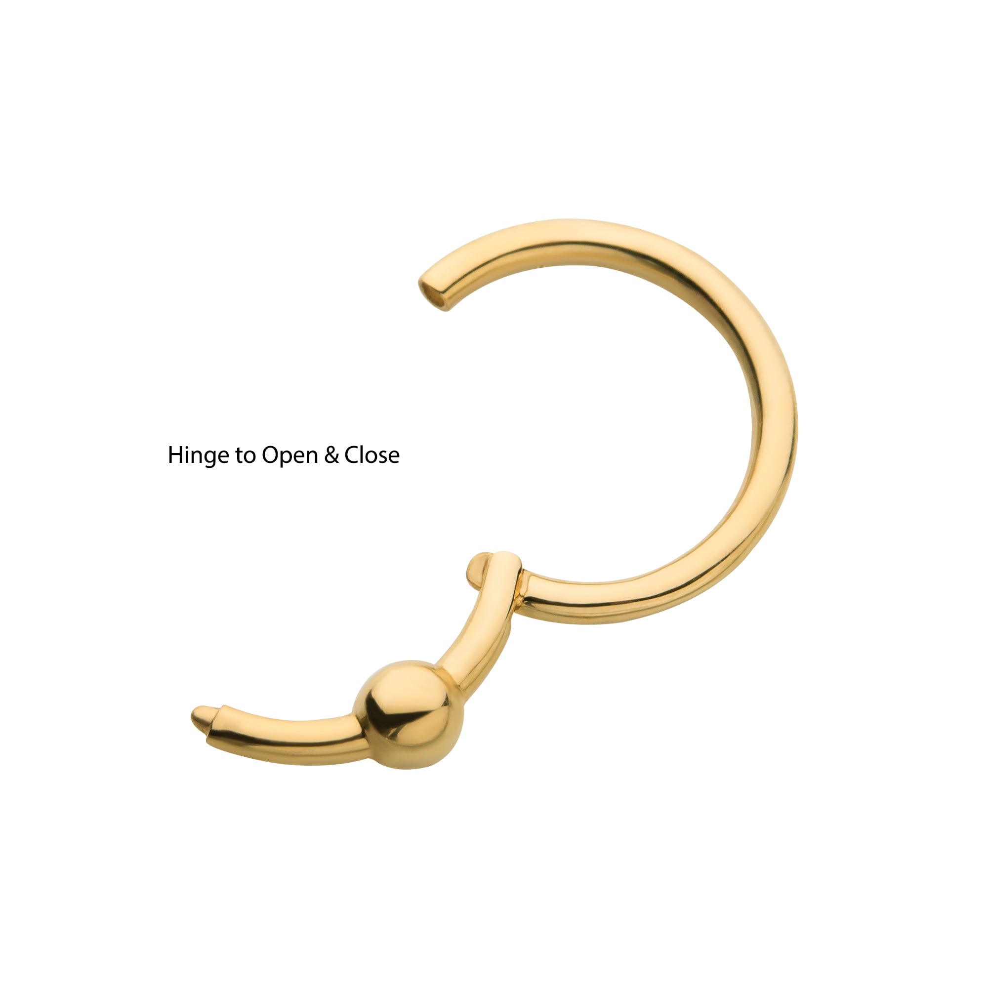 14kt Yellow Gold 3mm Ball Hinged Segment Clicker