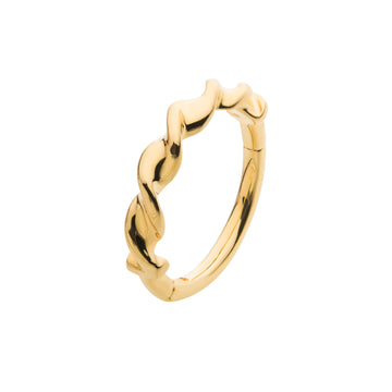 14kt Yellow Gold Twisted Side Facing Hinged Segment Clicker