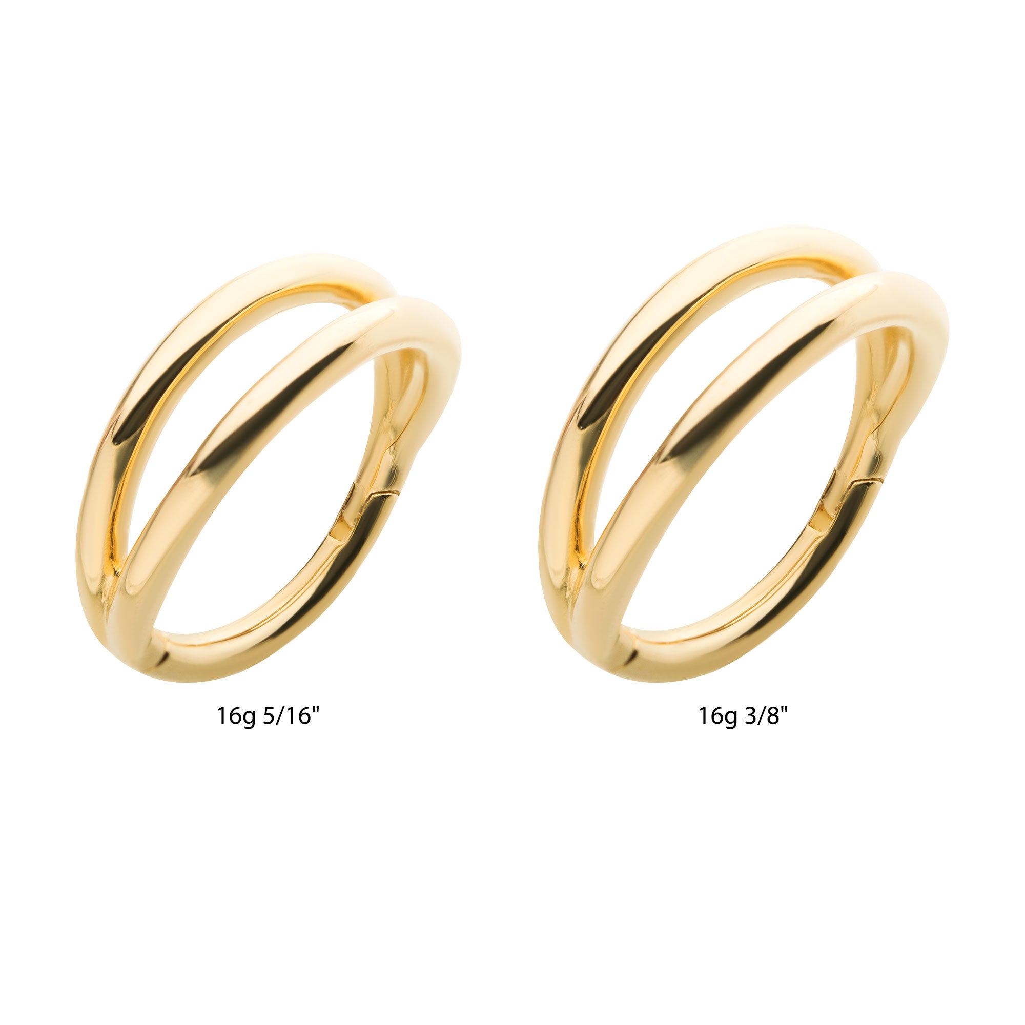 14kt Gold Fan Outer Side Facing Hinged Segment Clicker