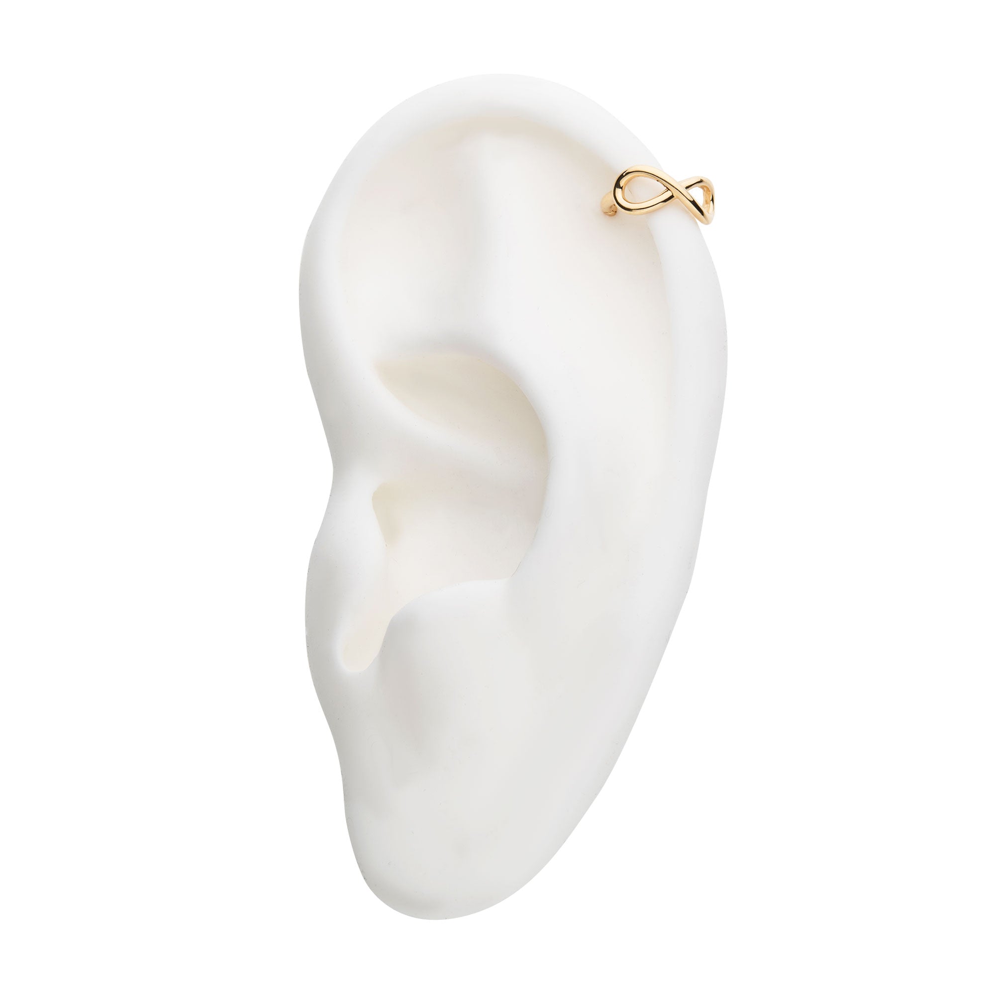 14kt Yellow Gold Infinity Symbol Side Facing Hinged Segment Clicker