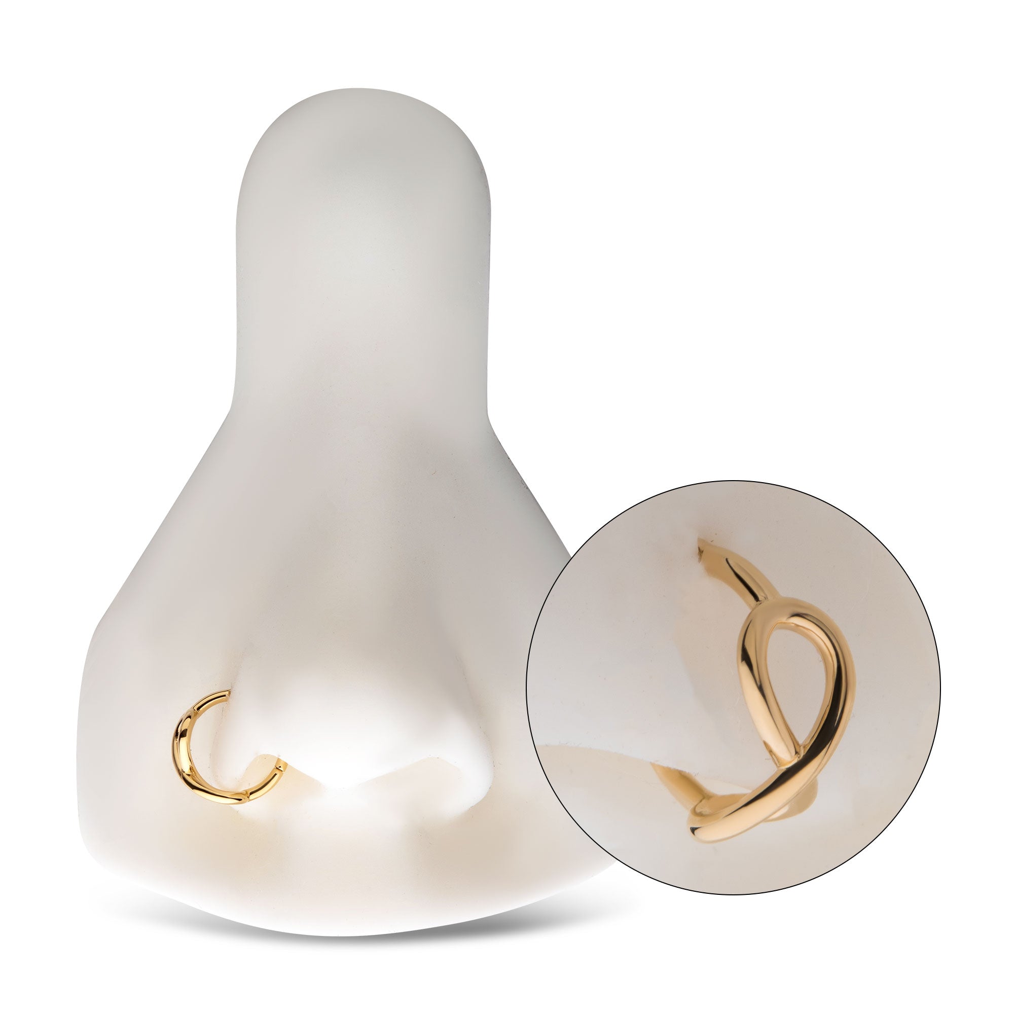 14kt Yellow Gold Infinity Symbol Side Facing Hinged Segment Clicker