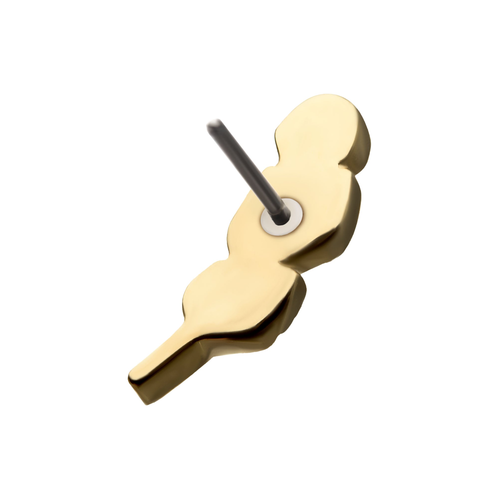 14kt Gold Threadles Aria Leaf Top