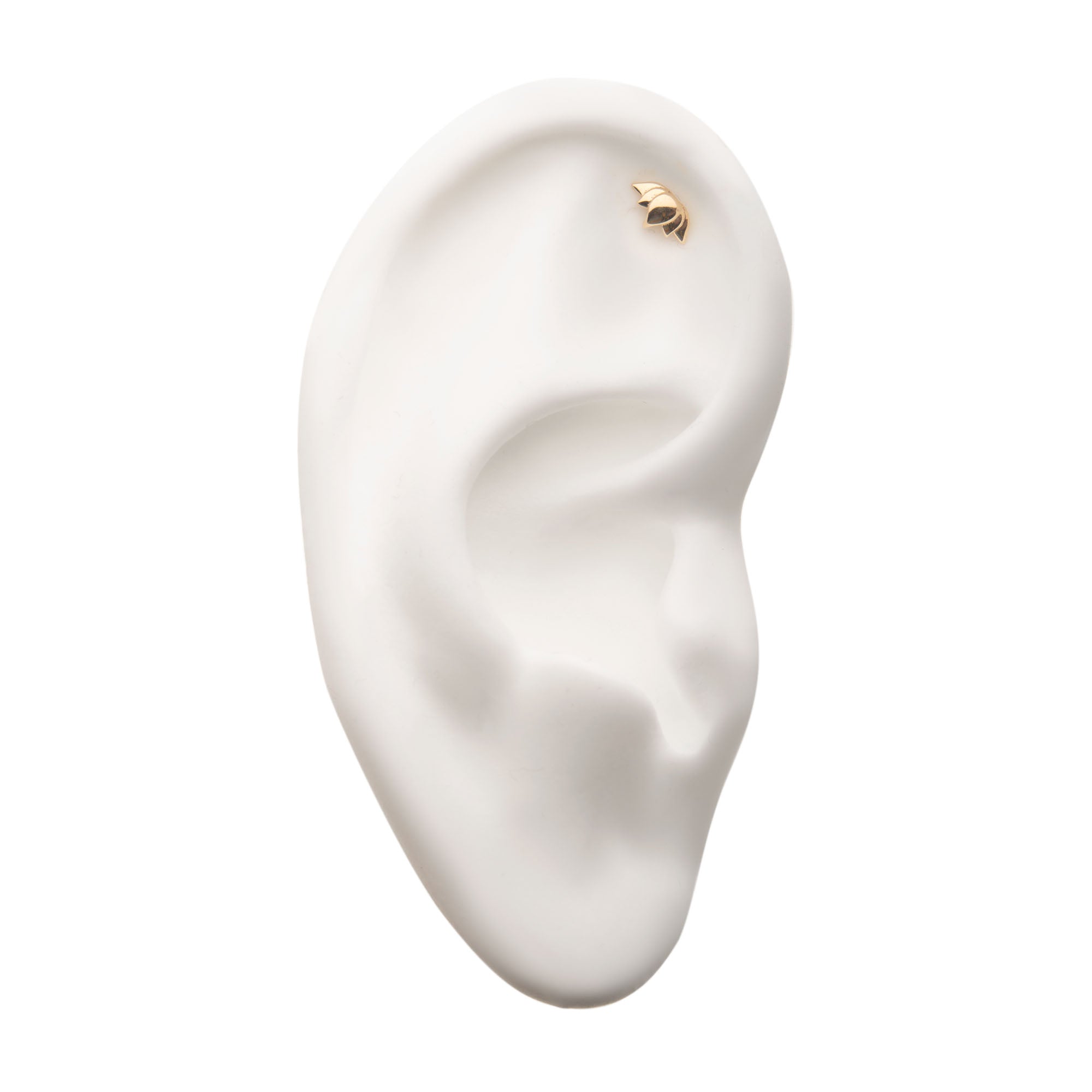 14kt Yellow Gold Threadless Lotus Top