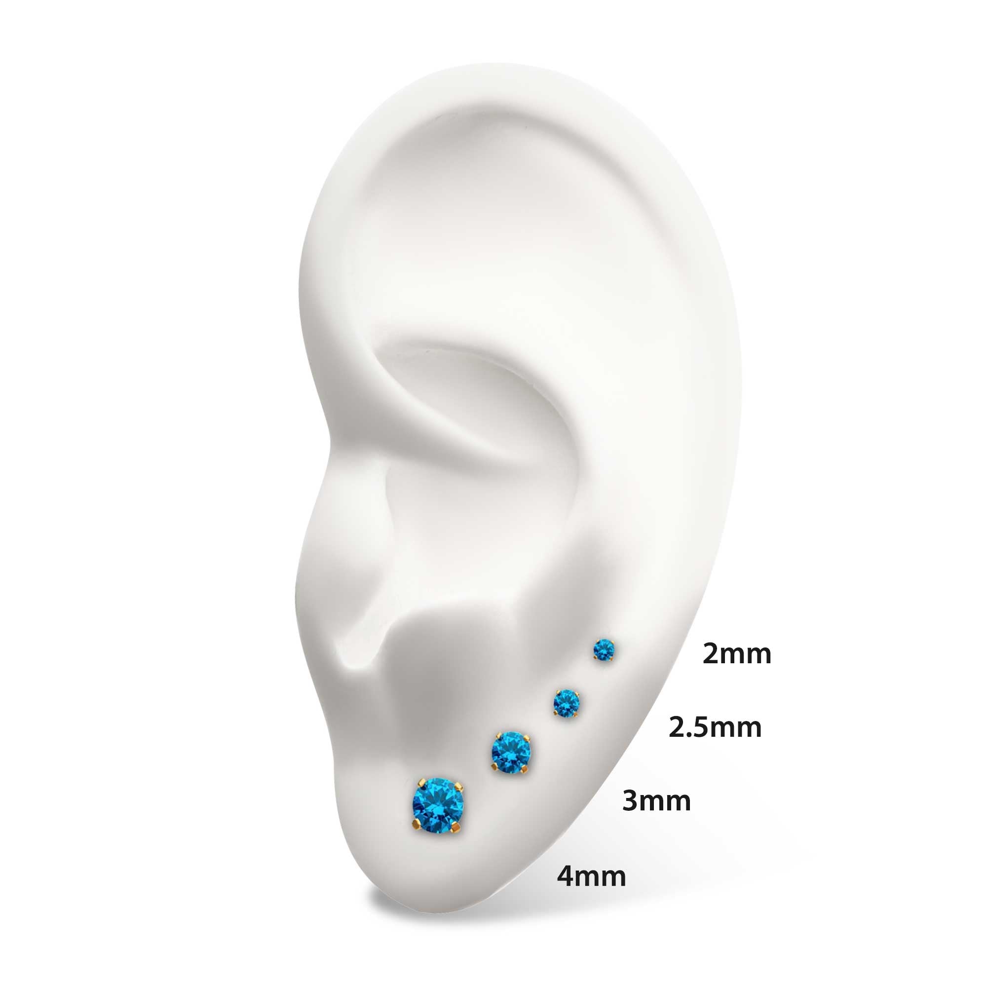 14kt Yellow Gold Threadless Prong Set Genuine Diamond Top