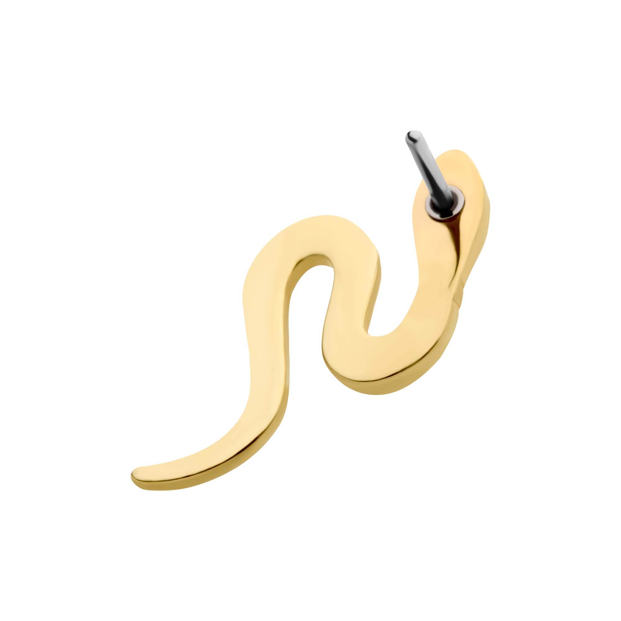 14kt Yellow Gold Threadless Serpent Top