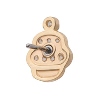 14kt Yellow Gold Threadless CZ Cupcake Top