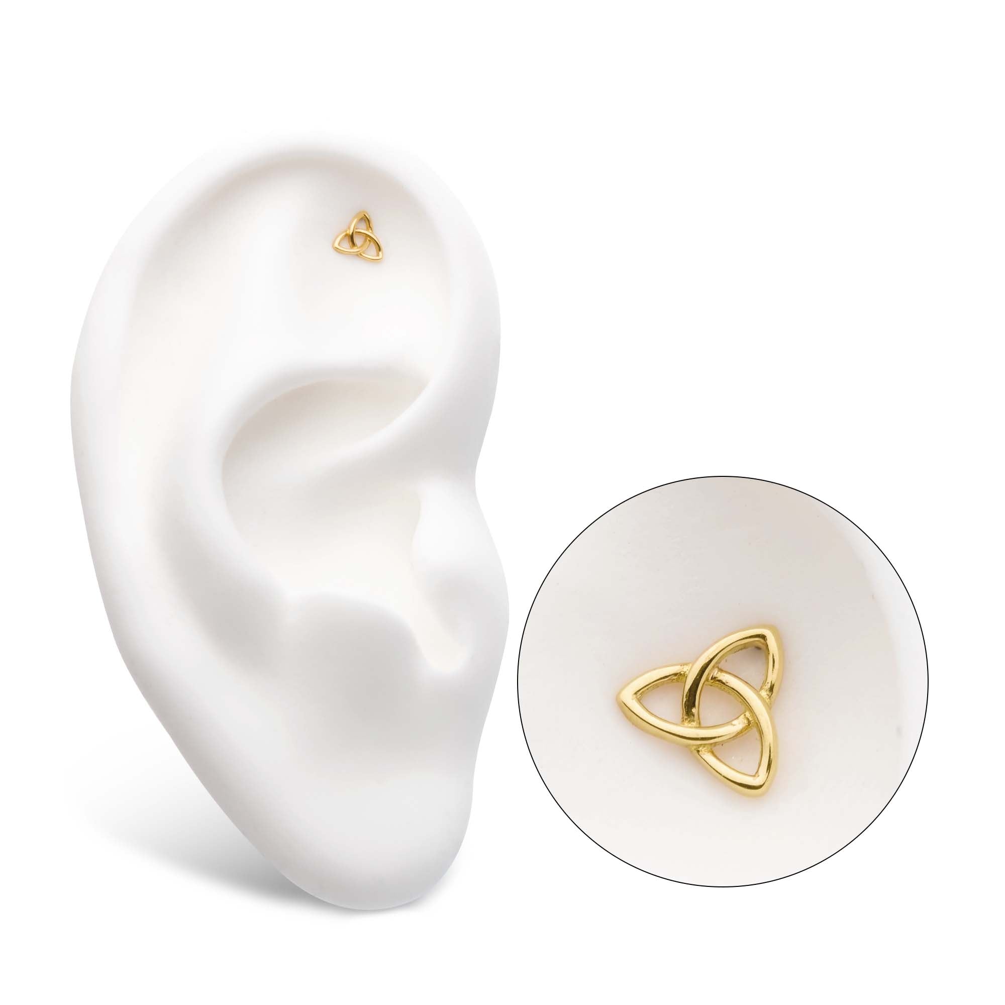 14kt Gold Threadless Celtic Knot Top