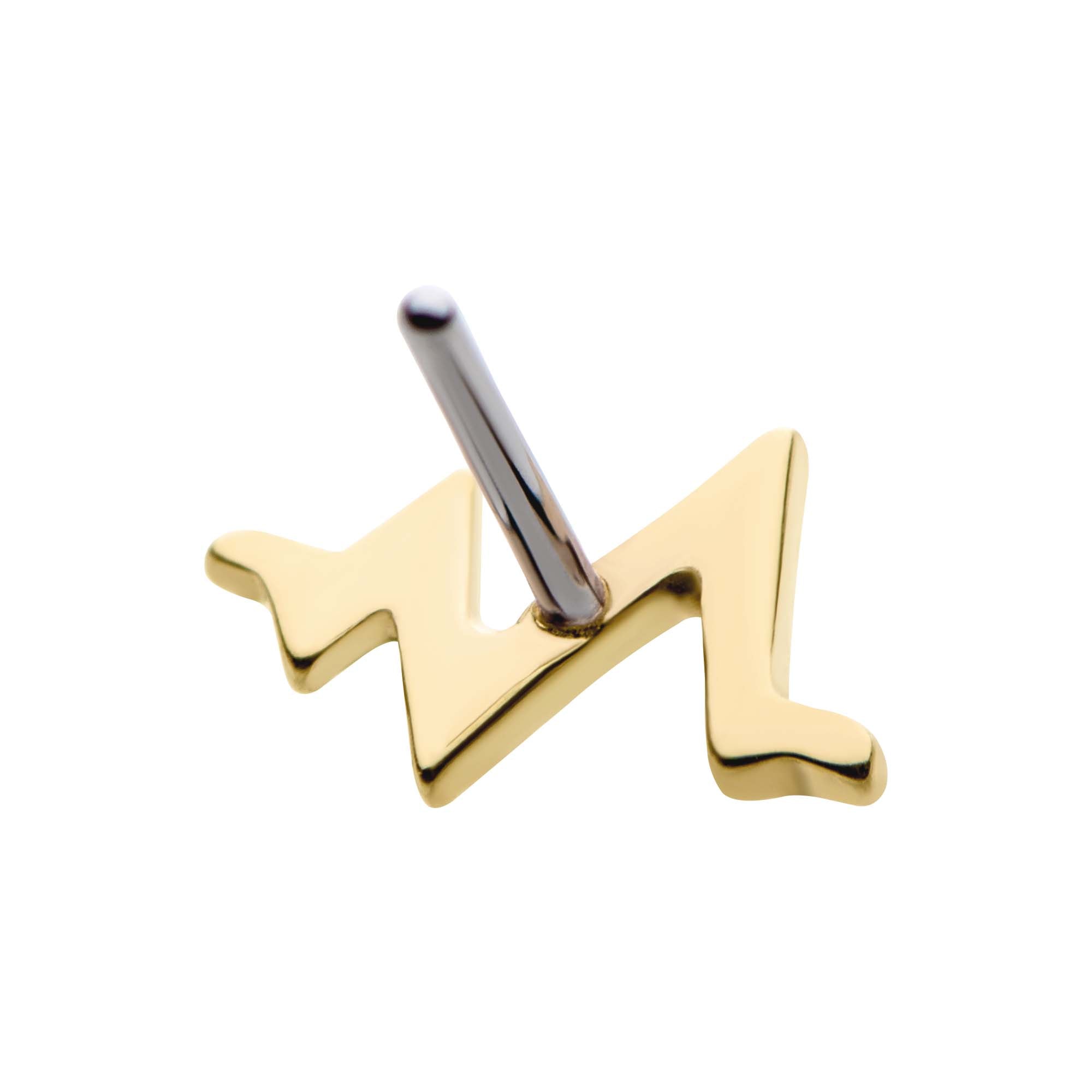 14kt Gold Threadless Heart Beat Top