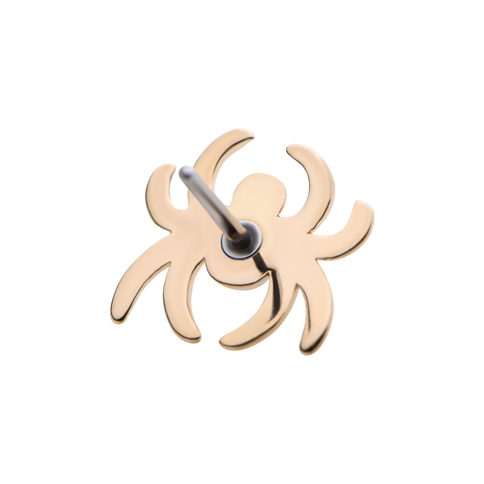 14kt Gold Threadless Spider Top