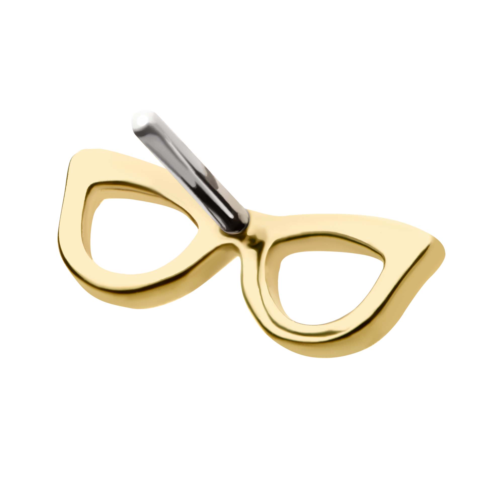 14kt Yellow Gold Threadless Eyeglasses Top