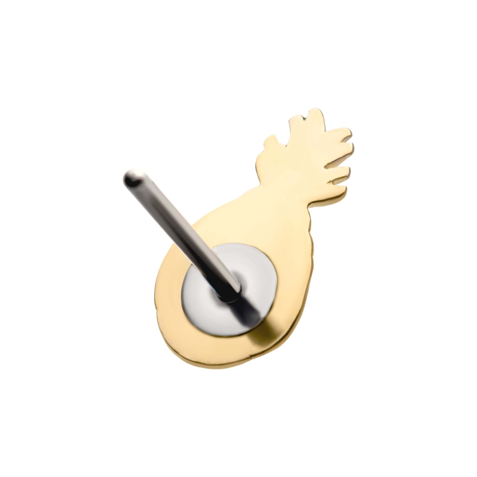 14kt Yellow Gold Threadless Pineapple Top